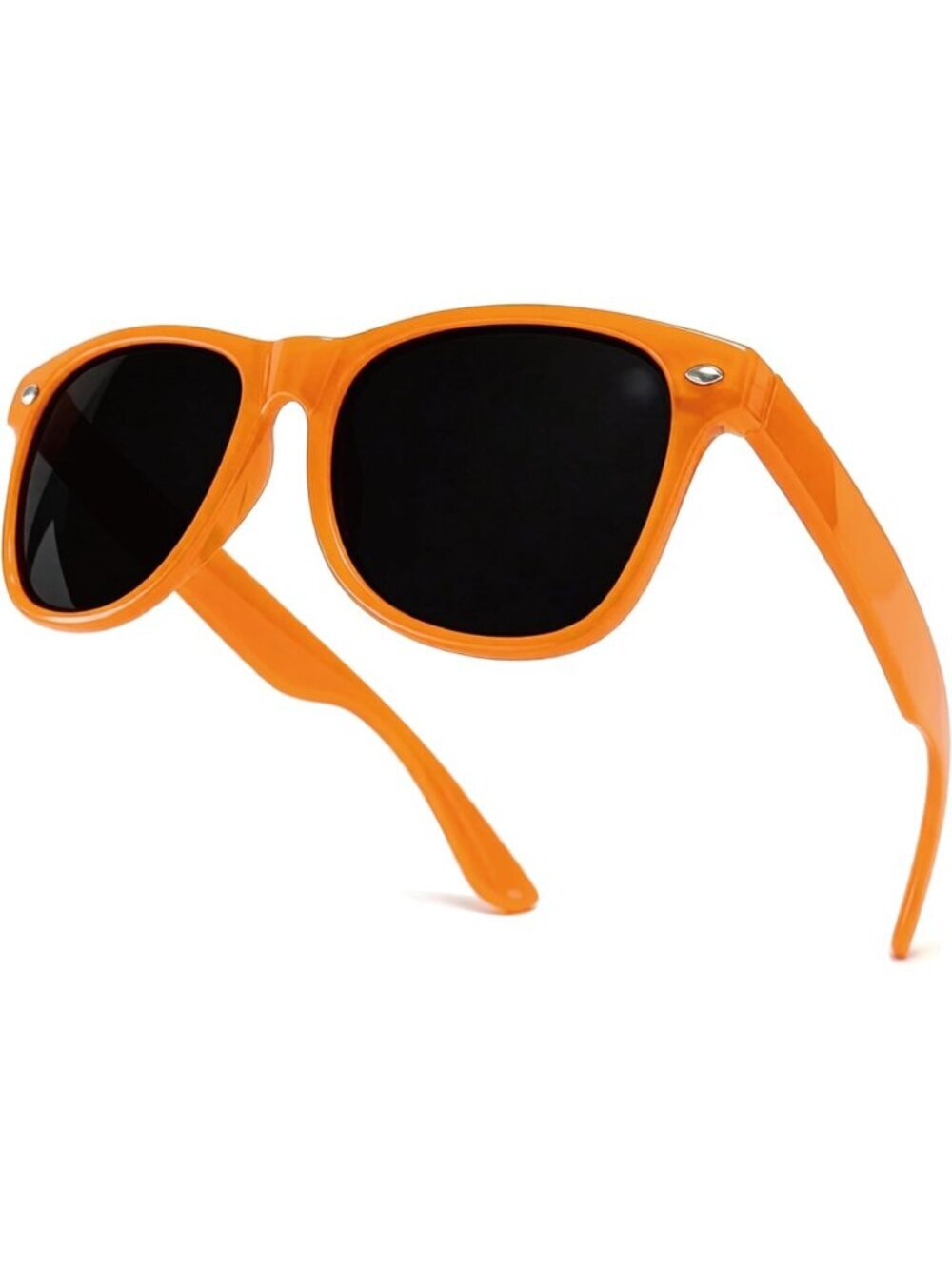 Women's Orange Trendy Rectangle Sun Glasses Classic Designer Shade UV Protection
